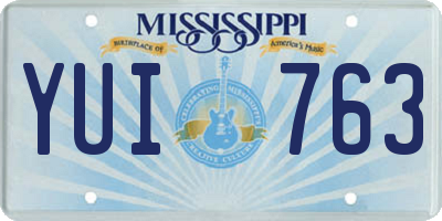 MS license plate YUI763