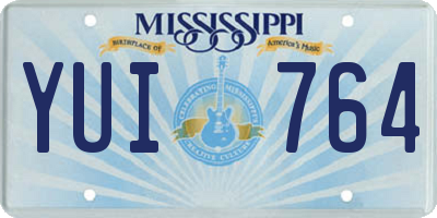 MS license plate YUI764