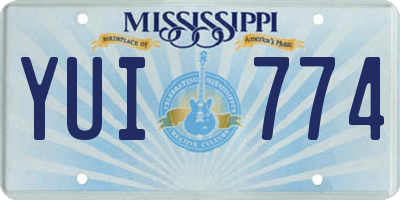 MS license plate YUI774