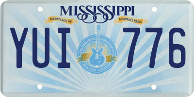 MS license plate YUI776