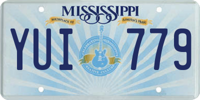 MS license plate YUI779