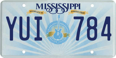MS license plate YUI784