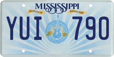 MS license plate YUI790