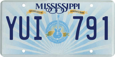 MS license plate YUI791