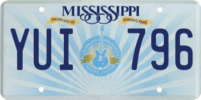 MS license plate YUI796
