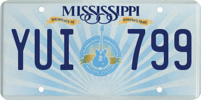MS license plate YUI799