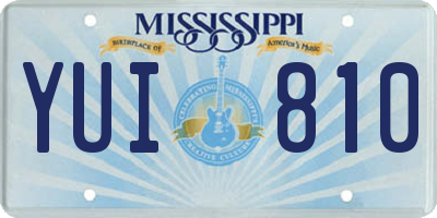 MS license plate YUI810