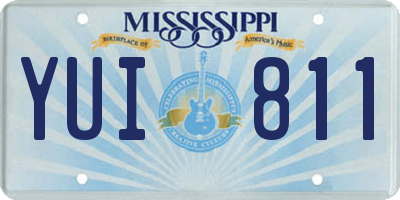 MS license plate YUI811