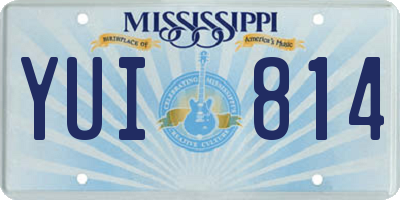 MS license plate YUI814