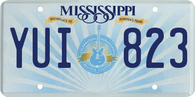 MS license plate YUI823