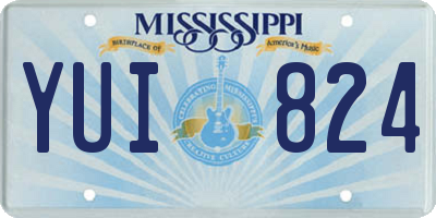MS license plate YUI824