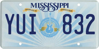 MS license plate YUI832