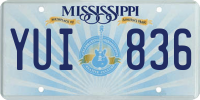MS license plate YUI836