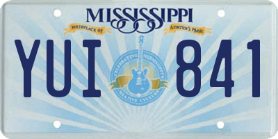 MS license plate YUI841