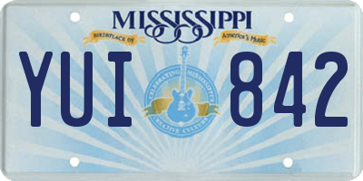 MS license plate YUI842