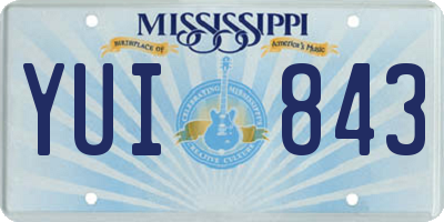 MS license plate YUI843
