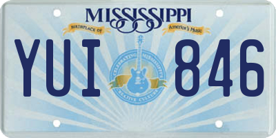 MS license plate YUI846