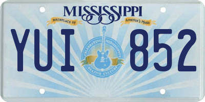 MS license plate YUI852