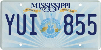 MS license plate YUI855
