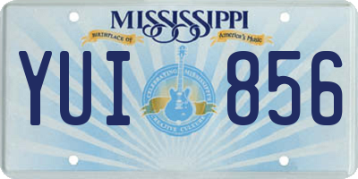MS license plate YUI856