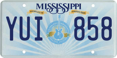 MS license plate YUI858