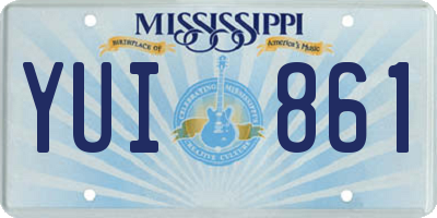 MS license plate YUI861