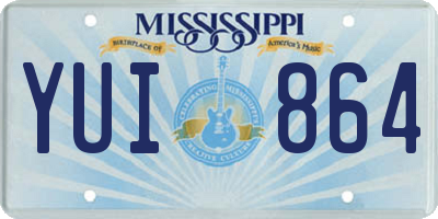 MS license plate YUI864