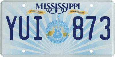 MS license plate YUI873