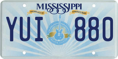 MS license plate YUI880