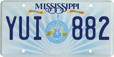 MS license plate YUI882