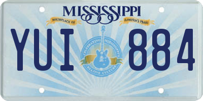 MS license plate YUI884