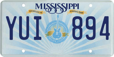 MS license plate YUI894