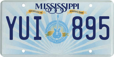 MS license plate YUI895