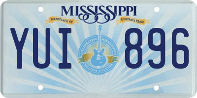 MS license plate YUI896