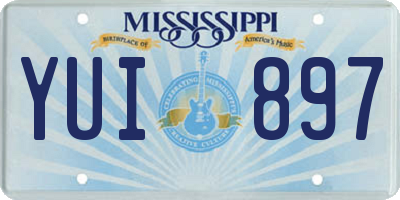 MS license plate YUI897