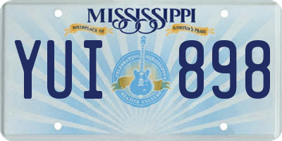 MS license plate YUI898