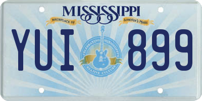 MS license plate YUI899