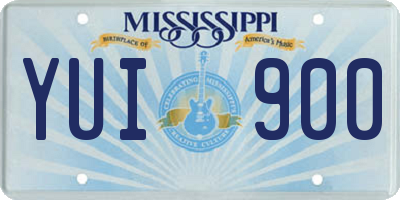 MS license plate YUI900