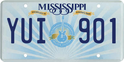 MS license plate YUI901
