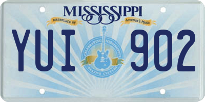 MS license plate YUI902