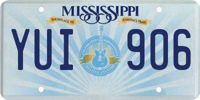 MS license plate YUI906