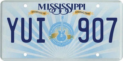 MS license plate YUI907