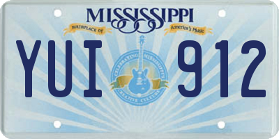 MS license plate YUI912