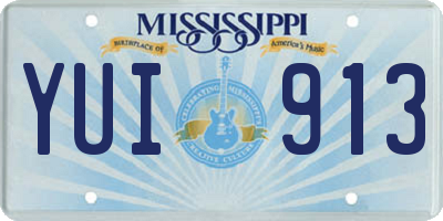 MS license plate YUI913