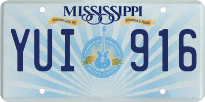 MS license plate YUI916