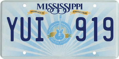 MS license plate YUI919