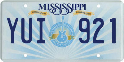 MS license plate YUI921