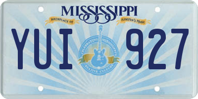 MS license plate YUI927