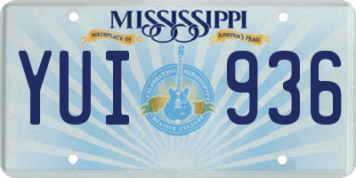 MS license plate YUI936
