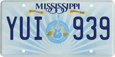 MS license plate YUI939